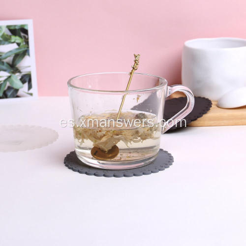 Juego de posavasos de taza de té de caucho de silicona resistente al calor